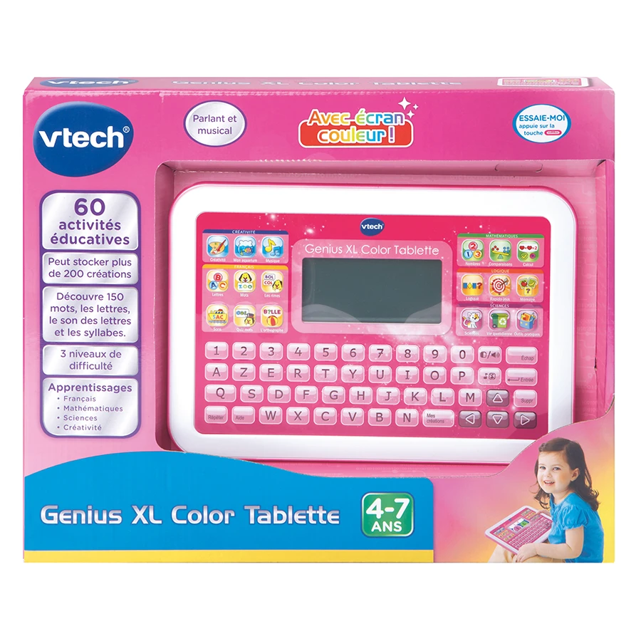 VTech Genius XL Color Tablette Rose - Tablette éducative 3 VTech Genius XL Color Tablette Rose - Tablette éducative – Image 3