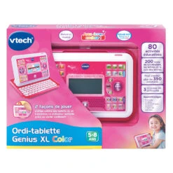 VTech Ordi-tablette Genius XL Color - Rose 6 VTech Ordi-tablette Genius XL Color - Rose -VTECH BABY Boutique 155555 ordi tablette genius color rose boite