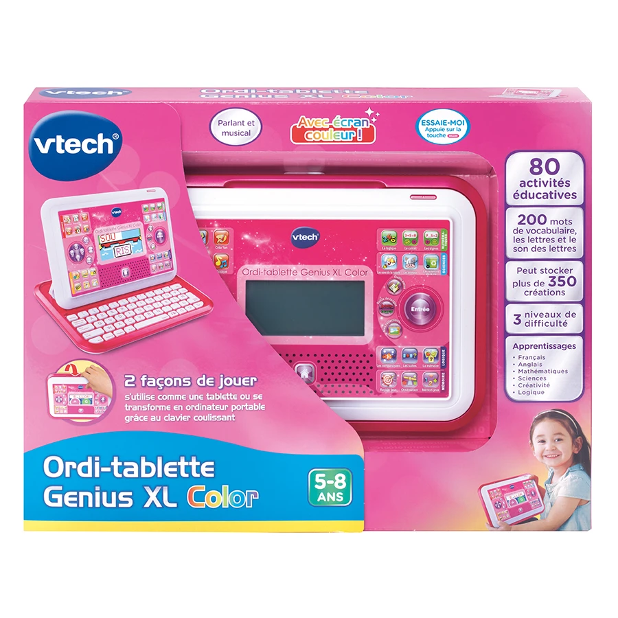 VTech Ordi-tablette Genius XL Color - Rose 3 VTech Ordi-tablette Genius XL Color - Rose – Image 3