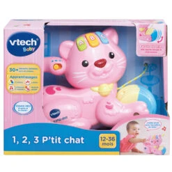VTECH BABY 1, 2, 3 P'tit Chat Rose - Jouet Interactif