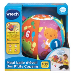 VTECH BABY Magi Balle D'éveil Des P'tits Copains - Jouet D'éveil -VTECH BABY Boutique 166105 Magi balle dC3A9veil des Ptits copains boite