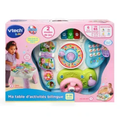 VTECH BABY Ma Table D'activités Bilingue (rose) 7 VTECH BABY Ma Table D'activités Bilingue (rose) -VTECH BABY Boutique 181565 ma table dactivites bilingue rose 1 2
