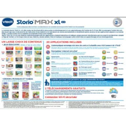 Tablette éducative STORIO MAX XL 2.0 Bleue -VTECH BABY Boutique 194605 storio max xl 2.0 dos