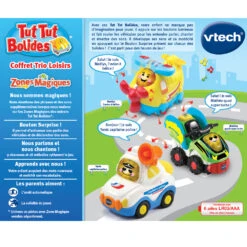 Coffret Trio De Petites Voitures - Tut Tut Bolides -VTECH BABY Boutique 242165 coffret trio loisir dos