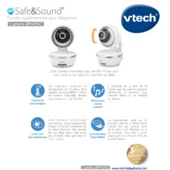 Camera Supplémentaire Pour Babyphone BM4550 -VTECH BABY Boutique 301651 Camera supp pour BM4550 dos