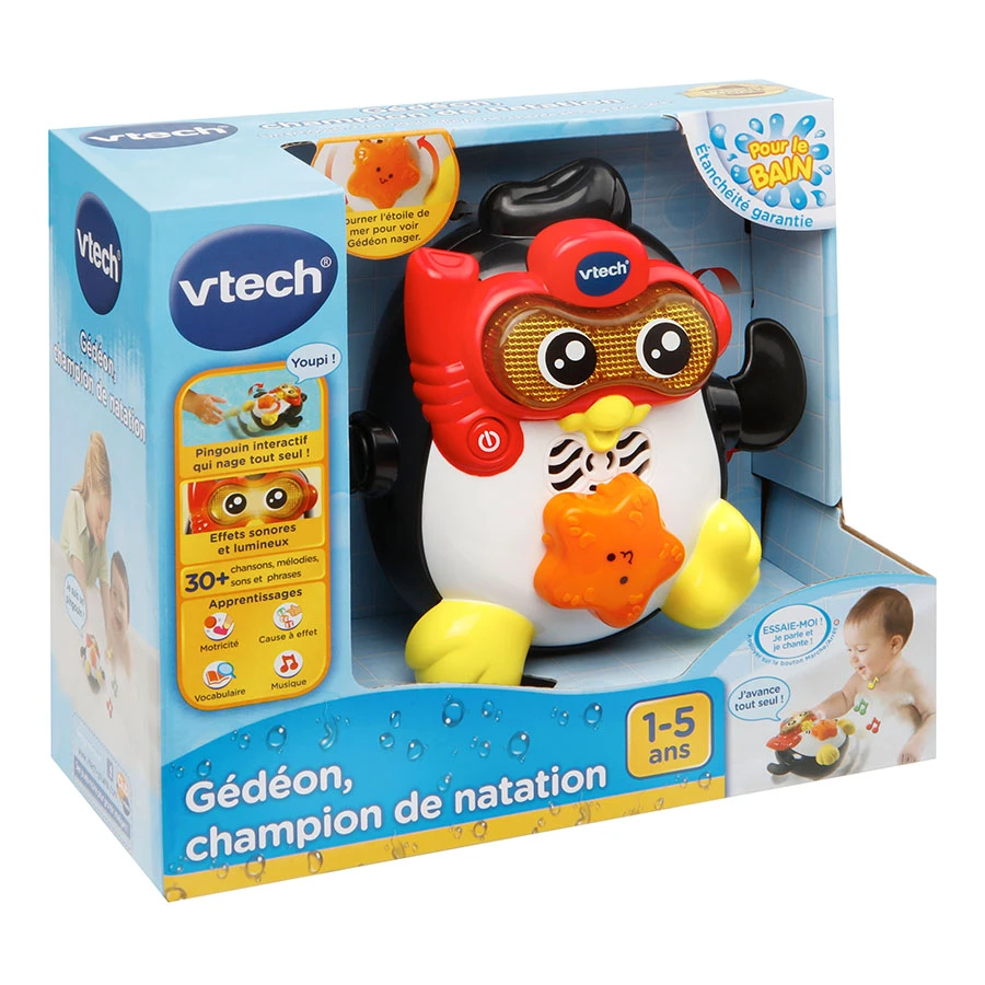 VTECH BABY Gédéon, Champion De Natation - Jouet Bain Bébé 4 VTECH BABY Gédéon, Champion De Natation - Jouet Bain Bébé – Image 4