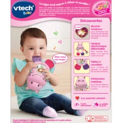 VTECH BABY Croc'hippo - Rose 7 VTECH BABY Croc'hippo - Rose -VTECH BABY Boutique 502555 croc hippo rose dos boite