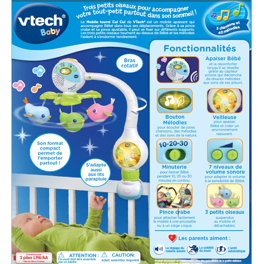 VTECH BABY Mobile Tourni Cui Cui 4 VTECH BABY Mobile Tourni Cui Cui – Image 4