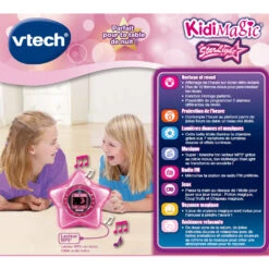 Réveil Enfant Kidimagic Starlight Rose -VTECH BABY Boutique 520405 kidimagic starlight dos