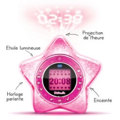 Réveil Enfant Kidimagic Starlight Rose
