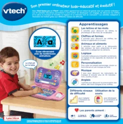 VTech Ordi Genius Pro Rose 15 VTech Ordi Genius Pro Rose -VTECH BABY Boutique 524855 dos boC3AEte