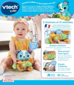 VTECH BABY Tango, P'tit Chien Musicien 14 VTECH BABY Tango, P'tit Chien Musicien -VTECH BABY Boutique 555005 dos boC3AEte