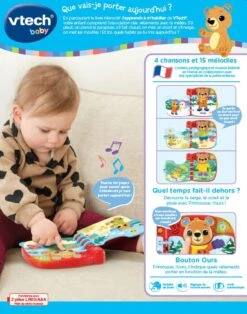 VTECH BABY Livre Interactif - J'apprends à M'habiller 16 VTECH BABY Livre Interactif - J'apprends à M'habiller -VTECH BABY Boutique 558305 dos boC3AEte