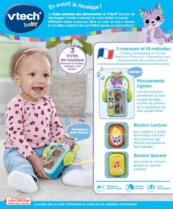 VTECH BABY Baby Baladeur Des Découvertes 16 VTECH BABY Baby Baladeur Des Découvertes -VTECH BABY Boutique 561005 dos boC3AEte