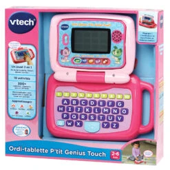 VTech Ordi-tablette P'tit Genius Touch Mauve - Ordinateur éducatif -VTECH BABY Boutique 600955 Ordi tablette ptit genius touch mauve 4