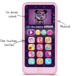 VTECH BABY Mon Téléphone émoti'fun Rose - Téléphone D'imitation
