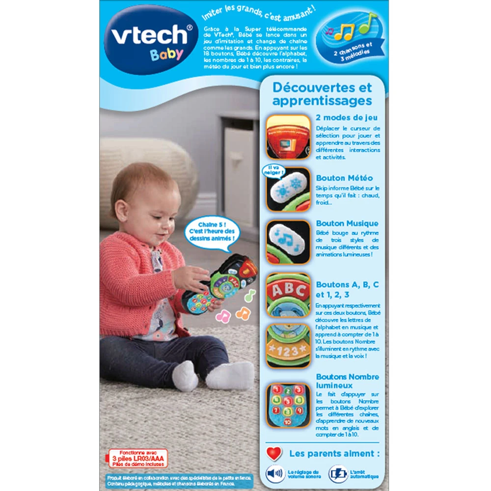 VTECH BABY Super Télécommande Parlante 3 VTECH BABY Super Télécommande Parlante – Image 3