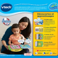 VTECH BABY Mon Imagier Des Animaux Bilingue 11 VTECH BABY Mon Imagier Des Animaux Bilingue -VTECH BABY Boutique 609545 Mon imagier des animaux bilingue dos