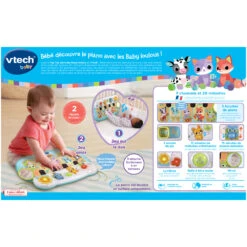 VTECH BABY Tap Tap Piano Des Baby Loulous 13 VTECH BABY Tap Tap Piano Des Baby Loulous -VTECH BABY Boutique 80 158165 dos boite