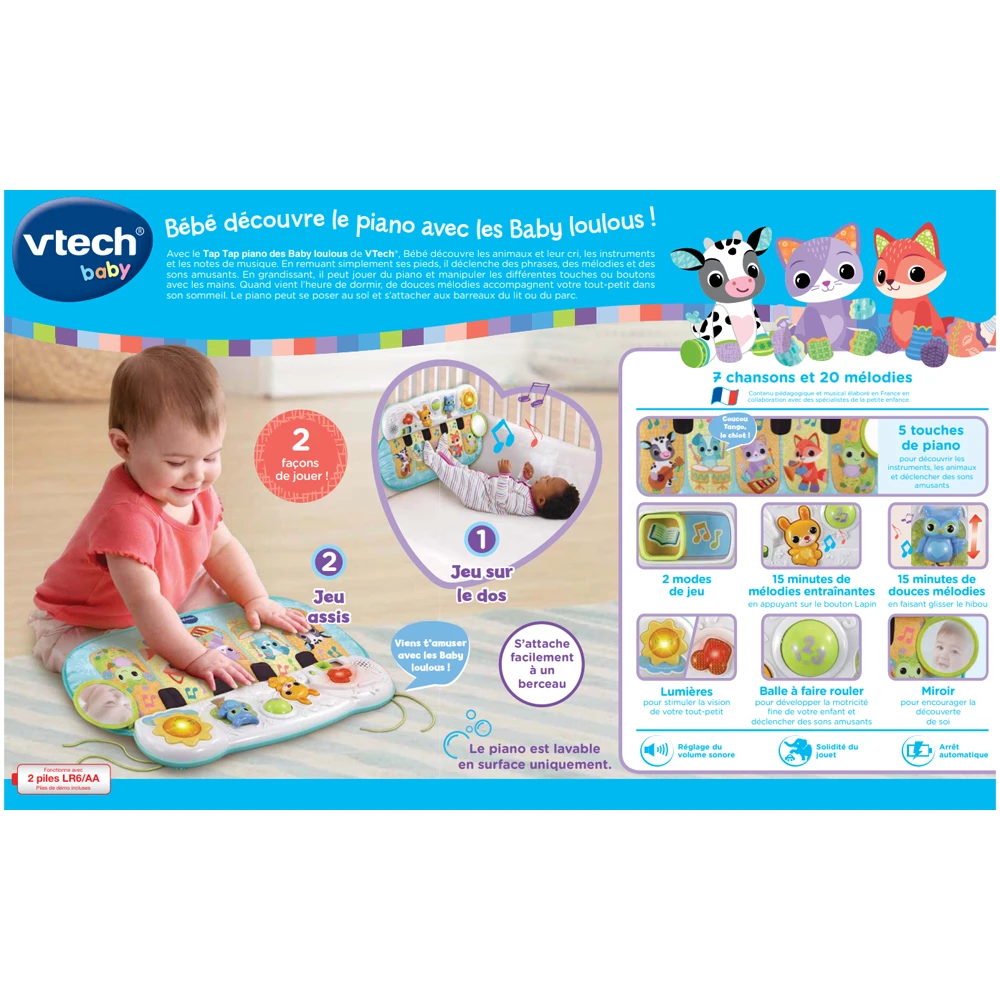 VTECH BABY Tap Tap Piano Des Baby Loulous 7 VTECH BABY Tap Tap Piano Des Baby Loulous – Image 7