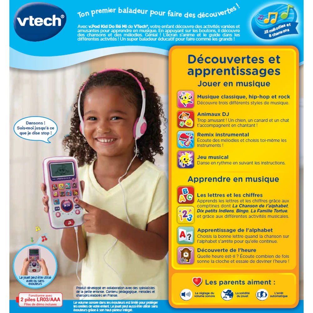 VTech V.pod Kid Do, Ré, Mi Rose - Baladeur Pour Enfant 6 VTech V.pod Kid Do, Ré, Mi Rose - Baladeur Pour Enfant – Image 6