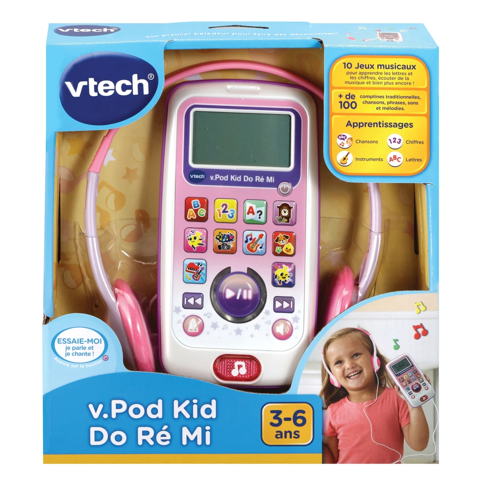 VTech V.pod Kid Do, Ré, Mi Rose - Baladeur Pour Enfant 5 VTech V.pod Kid Do, Ré, Mi Rose - Baladeur Pour Enfant – Image 5