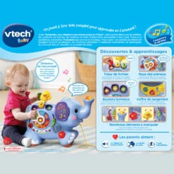 VTECH BABY Trompette, Mon éléphant Des Découvertes 13 VTECH BABY Trompette, Mon éléphant Des Découvertes -VTECH BABY Boutique 80 505805 Trompette mon C3A9lC3A9phant des dC3A9couvertes dos