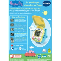 VTech Peppa Pig - La Montre Jeu Interactive De Peppa 17 VTech Peppa Pig - La Montre Jeu Interactive De Peppa -VTECH BABY Boutique 80 526065 dos boite