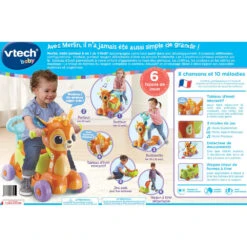 VTECH BABY Merlin, Trotti Porteur 6 En 1 -VTECH BABY Boutique 80 527705 dos boite