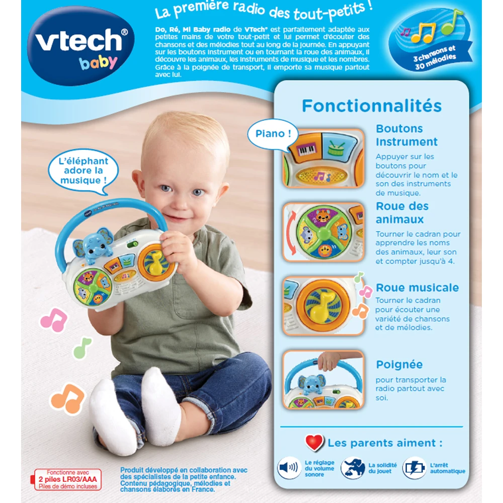 VTECH BABY Do, Ré, Mi Baby Radio 6 VTECH BABY Do, Ré, Mi Baby Radio – Image 6