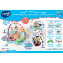 VTECH BABY Mon Tapis Musical élephanteau - Baby Loulous -VTECH BABY Boutique 80 536005 tapis 3en1 dos