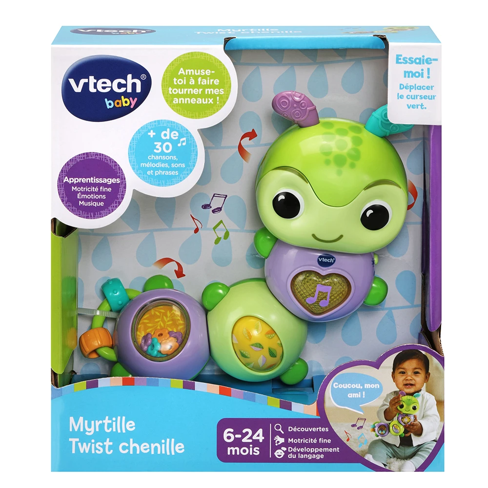 VTECH BABY Myrtille Twist Chenille - Jouet D'éveil 6 VTECH BABY Myrtille Twist Chenille - Jouet D'éveil – Image 6