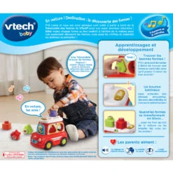 VTECH BABY Ma Totomobile Des Formes - Baby Loulous -VTECH BABY Boutique 80 537405 Totomobile formes dos