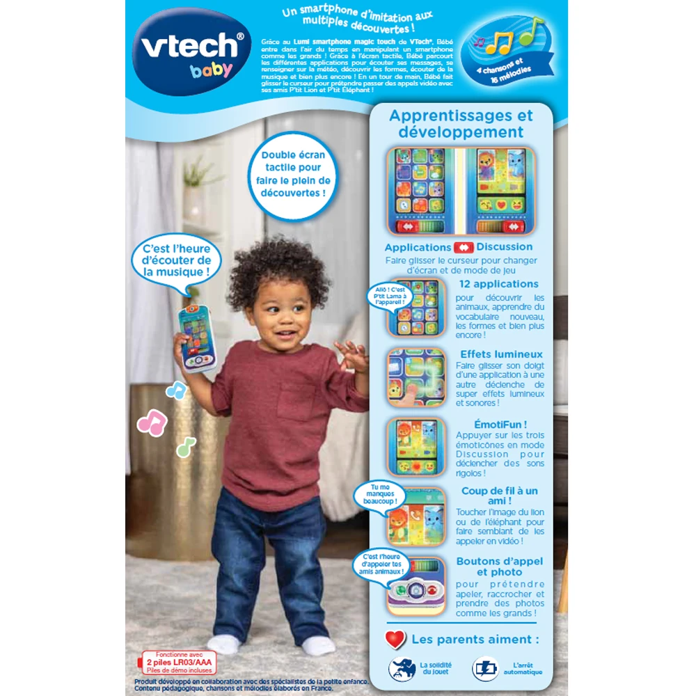 VTECH BABY Lumi Smartphone Magic Touch - Telephone Interactif 7 VTECH BABY Lumi Smartphone Magic Touch - Telephone Interactif – Image 7