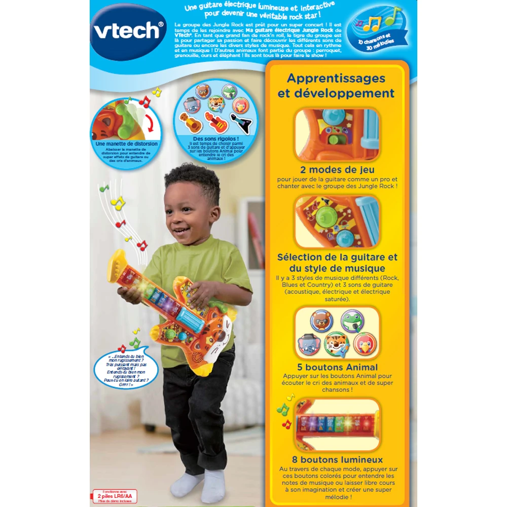 VTECH BABY Guitare Electrique Enfant Tigre - Jungle Rock - VTech 6 VTECH BABY Guitare Electrique Enfant Tigre - Jungle Rock - VTech – Image 6