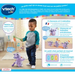 VTECH BABY Mina, Mon Chat Attrap'poisson - Chat Interactif 15 VTECH BABY Mina, Mon Chat Attrap'poisson - Chat Interactif -VTECH BABY Boutique 80 539205 dos boite