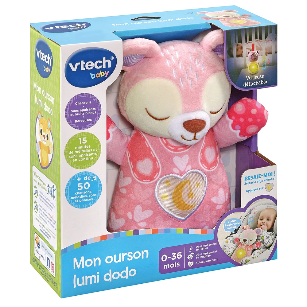 VTECH BABY Mon Ourson Lumi Dodo Rose 10 VTECH BABY Mon Ourson Lumi Dodo Rose – Image 10