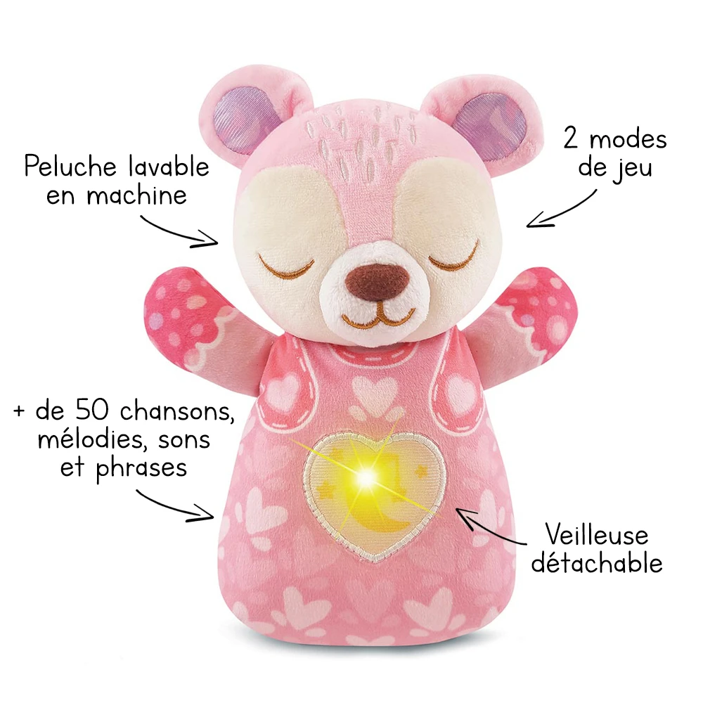 VTECH BABY Mon Ourson Lumi Dodo Rose 2 VTECH BABY Mon Ourson Lumi Dodo Rose – Image 2