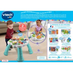VTECH BABY Table D'activités Sensorielle Des P'tits Loulous -VTECH BABY Boutique 80 540805 dos boite