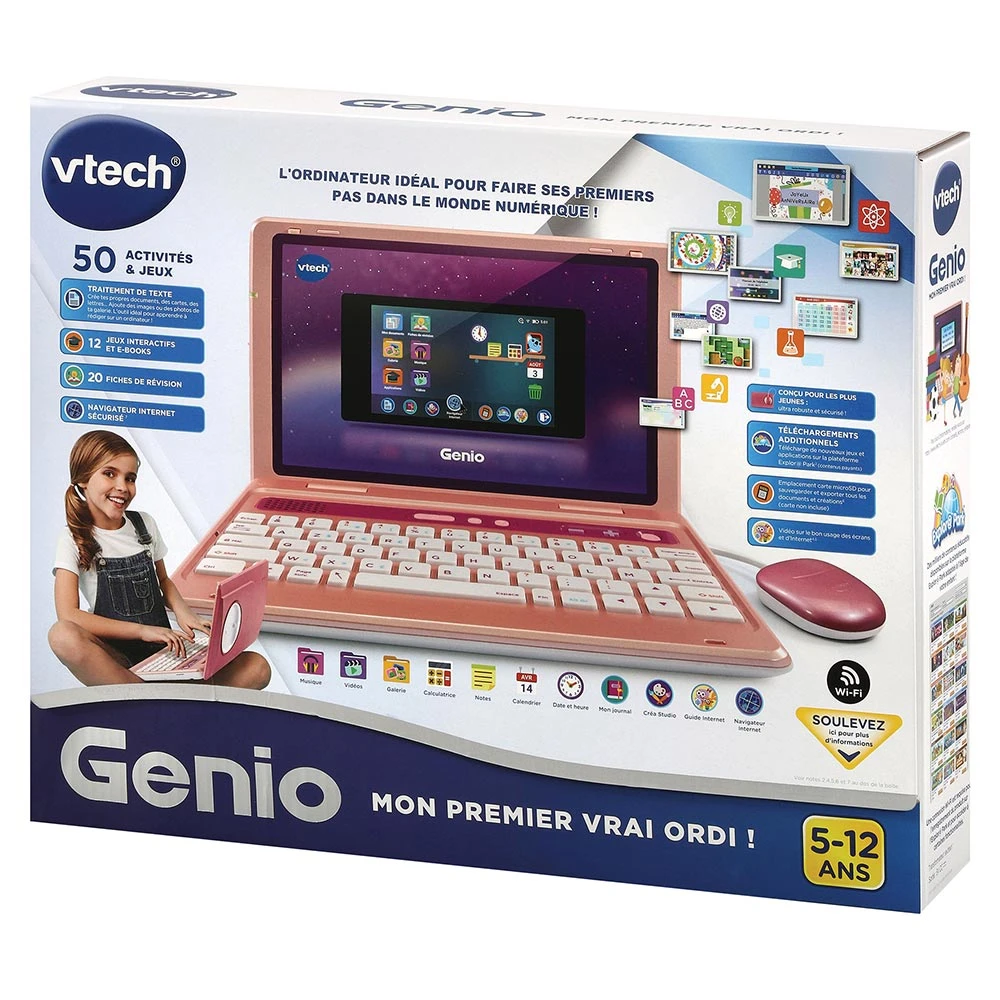 VTech Genio, Mon Premier Vrai Ordi ! (rose) 8 VTech Genio, Mon Premier Vrai Ordi ! (rose) – Image 8