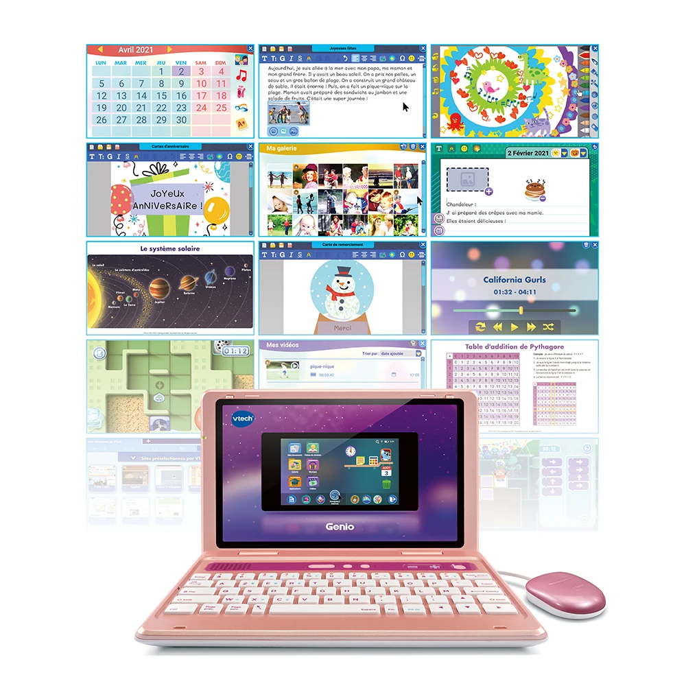 VTech Genio, Mon Premier Vrai Ordi ! (rose) 4 VTech Genio, Mon Premier Vrai Ordi ! (rose) – Image 4