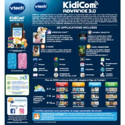 KidiCom Advance 3.0 Noir -VTECH BABY Boutique 80 541105 dos boite