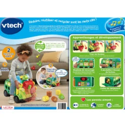 VTech Maxi Camion Poubelle Recyclo'formes -VTECH BABY Boutique 80 541805 dos boite