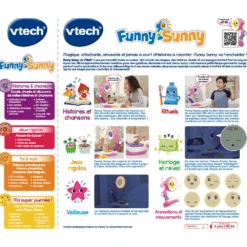 VTech Funny Sunny Rose - Compagnon Interactif -VTECH BABY Boutique 80 546255 dos boite