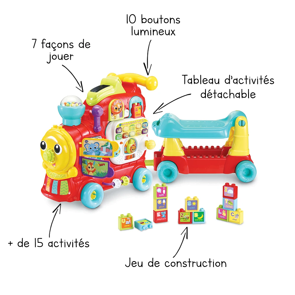 VTECH BABY Maxiloco, Mon Trotti Train 7 En 1 2 VTECH BABY Maxiloco, Mon Trotti Train 7 En 1 – Image 2