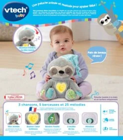 VTECH BABY Mon Paresseux Rêves Merveilleux 15 VTECH BABY Mon Paresseux Rêves Merveilleux -VTECH BABY Boutique 80 548205 dos boite