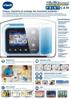 Kidizoom Print Cam - Bleu -VTECH BABY Boutique 80 549175 dos boC3AEte