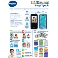 KidiZoom Snap Touch Bleu -VTECH BABY Boutique 80 549205 dos boite