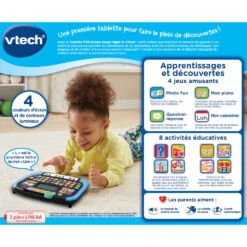 VTech Tablette P'tit Genius Magic Light - Tablette Pour Enfant 15 VTech Tablette P'tit Genius Magic Light - Tablette Pour Enfant -VTECH BABY Boutique 80 551705 dos boite