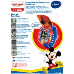 VTech La Montre-jeu Interactive De Mickey -VTECH BABY Boutique 80 554205 dos boite